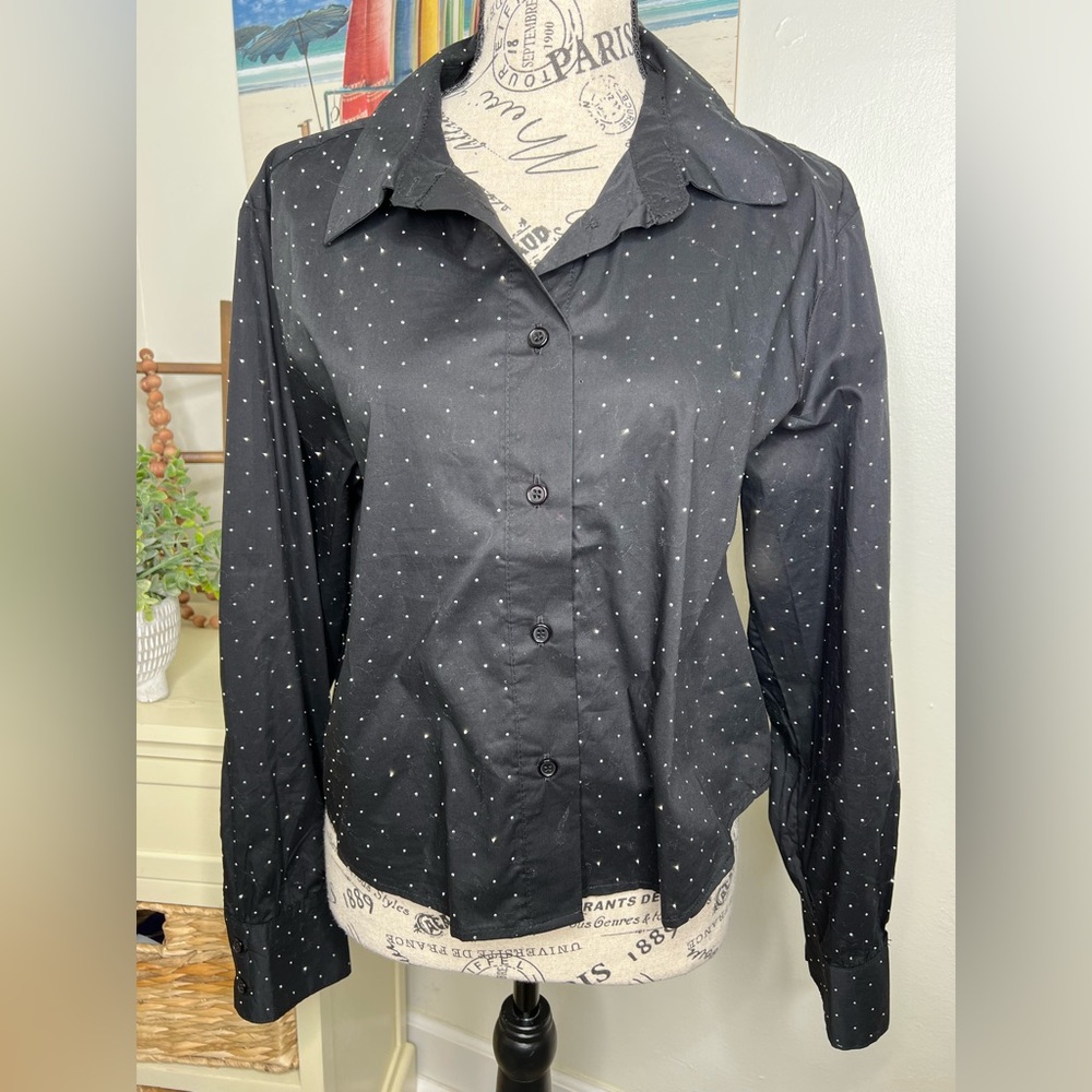Velvet Heart Ricky Rhinestone Black Top